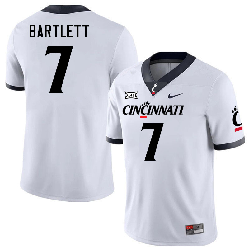 Cincinnati Bearcats #7 Jared Bartlett College Football Jerseys Stitched-White